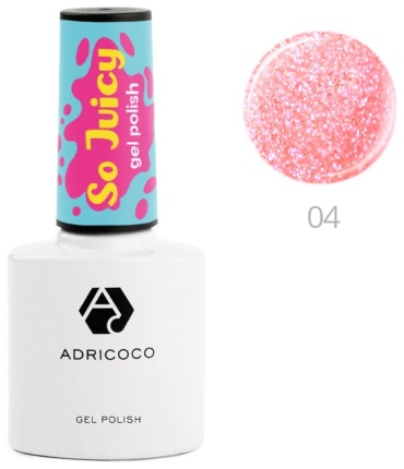 ADRICOCO гель-лак So Juice 04 персиковый физ глянцевое 8 мл