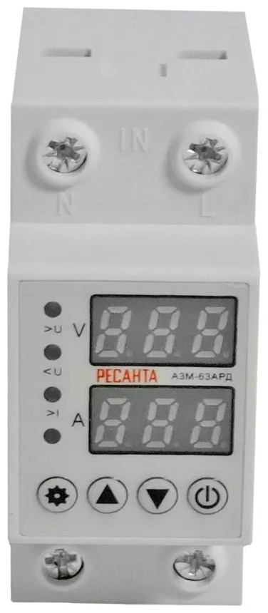 Купить Ресанта реле контроля напряжения АЗМ-63АРД 61/22/31 AC/DC 220 В ...