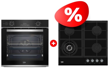 BEKO BBIS13300XMSE + варочная поверхность BEKO HILW 64235 S черный