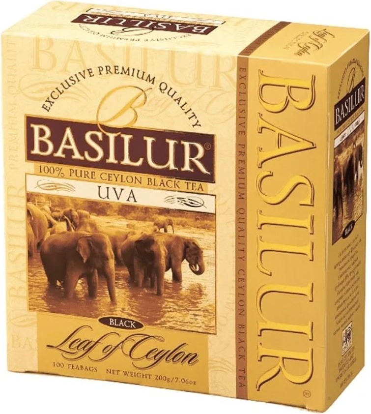 Купить Чай Basilur черный Uva в коробке 100 пакетиков в Алматы ...