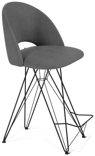 Барный стул ТЭТАХОУМ ST34/S66-1, 102x50x53 см, черный, серый