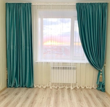 Комплект Viva Lux 500x280 см 2 шт, бархат, зеленый
