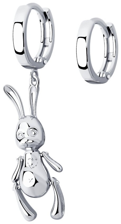 Серьги SOKOLOV 94025714 вес 3.55 г серебро, без вставок