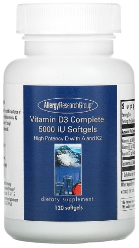 Allergy Research Group витамин Vitamin D3 Complete 5000 IU 120 капсул
