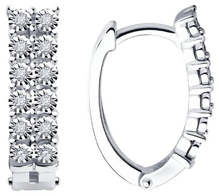 Серьги SOKOLOV EAR-SO-585-992341 вес 3.09 г золото, бриллиант