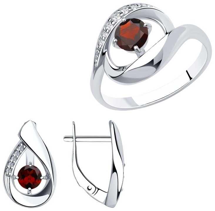 Diamant 94-310-00695-2-94-320-00695-2 вес 5.24 г серебро, фианит