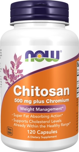 NOW Chitosan 500 мг plus Chromium (Хитозан плюс Хром) капсулы 120 шт
