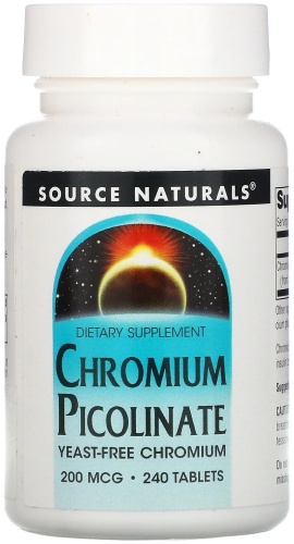 Source Naturals минерал Chromium Picolinate 200 mcg 240 таблеток