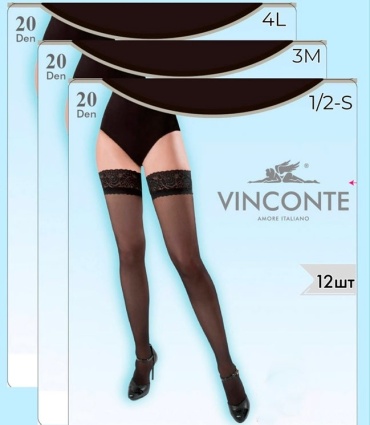 Чулки Vinconte черный