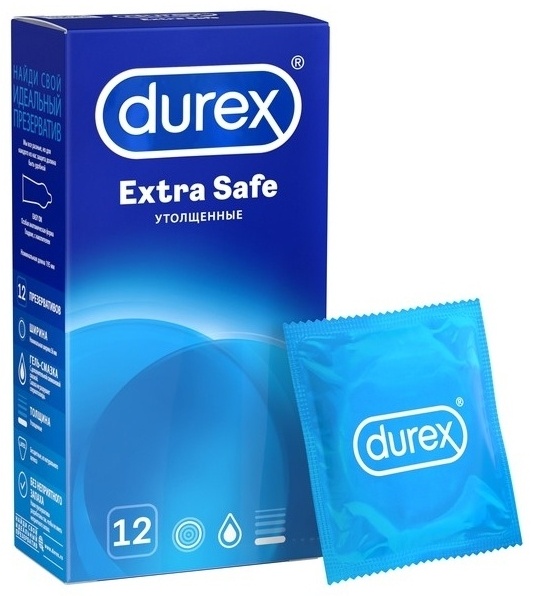 Купить Презервативы Durex Extra Safe 12 шт в Алматы – Магазин на Kaspi.kz