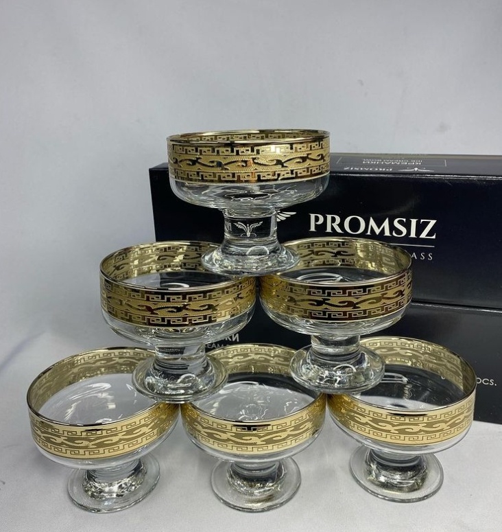 Promsiz креманка 982 круглая 6 шт, стекло