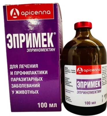 Apicenna Эпримек от блох, от клещей, от вшей, от гельминтов раствор 100 мл