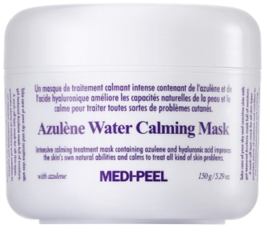 Маска для лица medi peel. Крем Medi-Peel с азуленом. Medi-Peel Azulene Water Calming Cream (50g). Маска для лица с азуленом. Успокаивающая маска для лица.