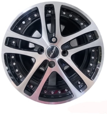 Рельсы H924 6.5x16/4x100 D67.1 ET35 4 диска черный, серебристый