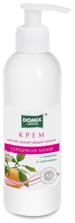 Domix Green Серебряная линия размягчающий крем для ног 200 мл