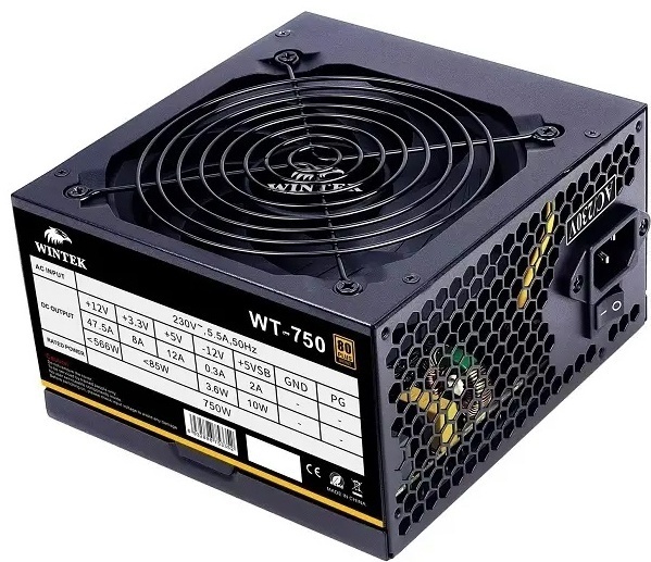 Купить Блок питания Wintek WT-750 750 Вт в Алматы – Магазин на Kaspi.kz