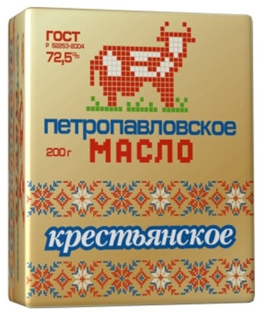 Купить МАСЛО-ДЕЛ Петропавловское масло сливочное, крестьянское 72.5% ...