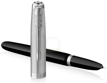 Ручка перьевая Parker "51 Black CT" черная, 0,8мм, подарочная упаковка