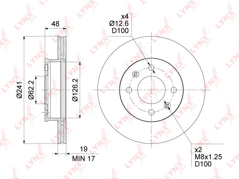 Диски LYNXauto передние BN1539