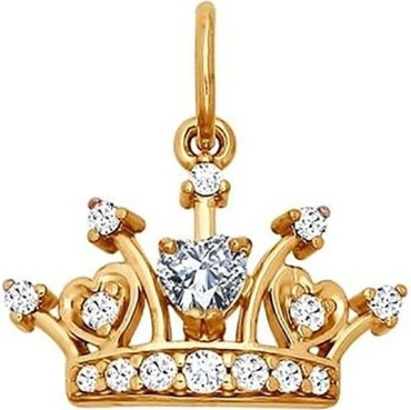 Подвеска kari jewelry 53901510 вес 1.2 г серебро, фианит