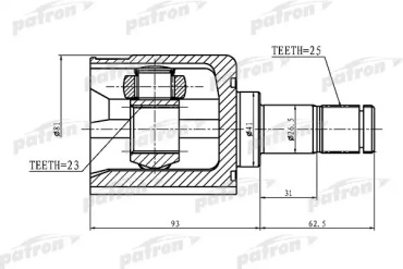 PATRON шрус PCV1384