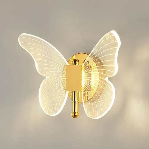 Бра настенный LED, золотистый, прозрачный