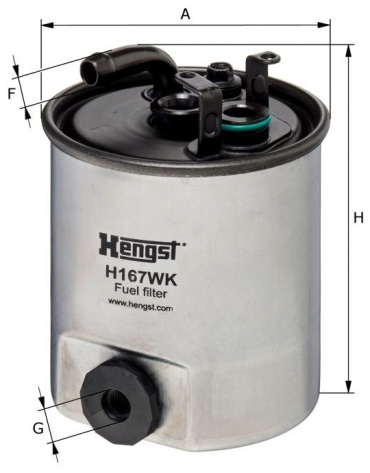 HENGST топливный фильтр H167WK