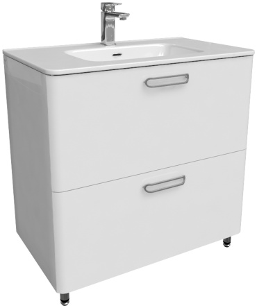 Тумба с раковиной IDDIS Brick BRI80WFi95K, 80x81x47 см, белый