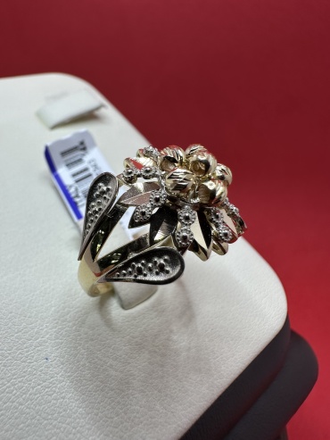 Italy Gold Alone Jewelry размер 18.5 вес 3.49 г золото, фианит