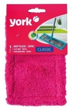 Насадка на швабру универсальная York, материал насадки: микрофибра, розовый