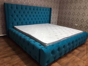 Кровать EE BRO Elisa Vip, 180x200 см, подъёмный механизм, бирюзовый