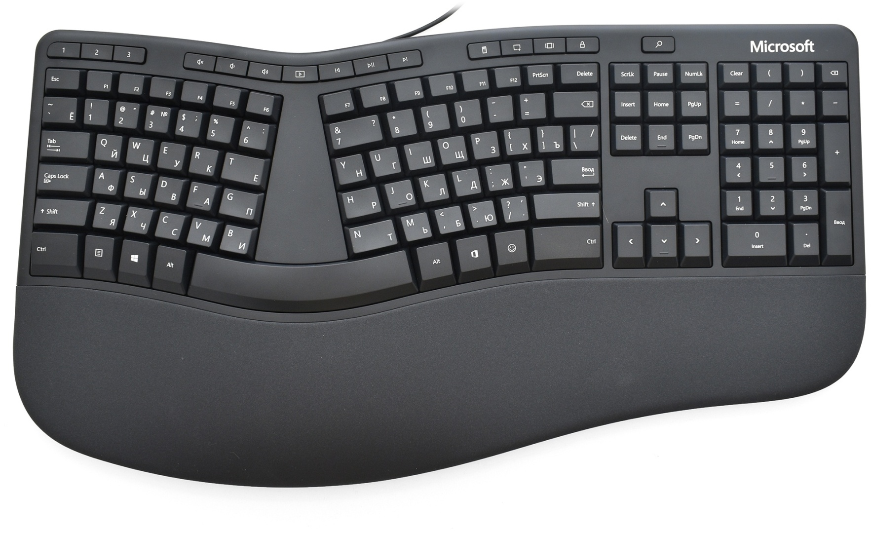 Купить Клавиатура Microsoft Ergonomic LXM-00011 черный в Алматы ...