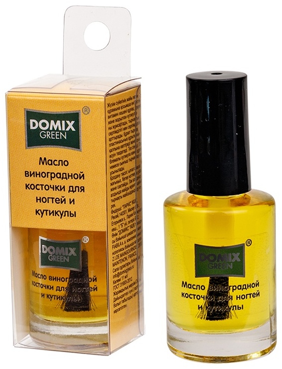 Масло виноградной косточки для ногтей и кутикулы 11 мл Domix Green