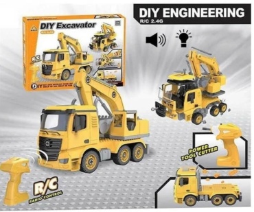 Конструктор DIY Excavator 802A, деталей 65 шт