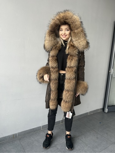Парка ZIYA FURS бронзовый