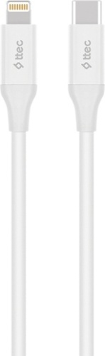Кабель TTEC USB TypeC (M), Lightning (M), 1.5 м, 2DK40 белый