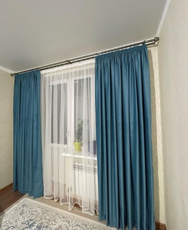 Комплект A-Home 400x270 см 2 шт, сетка, велюр, бирюзовый