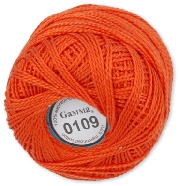 Клубок GAMMA Ирис0109 морковный 82 м 10 г