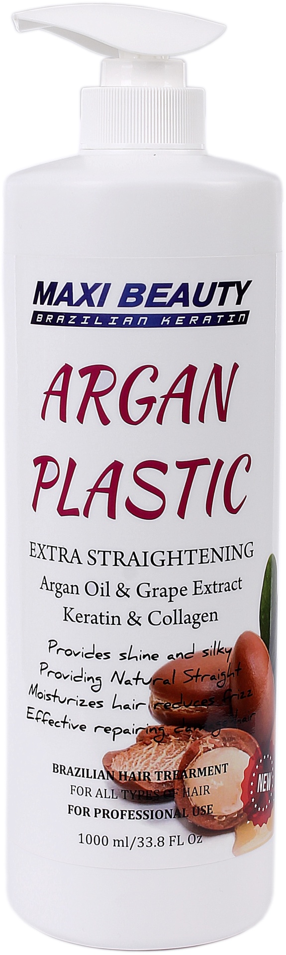 MAXI BEAUTY кератин Argan Plastic состав для ультра выпрямление волос 1000 мл