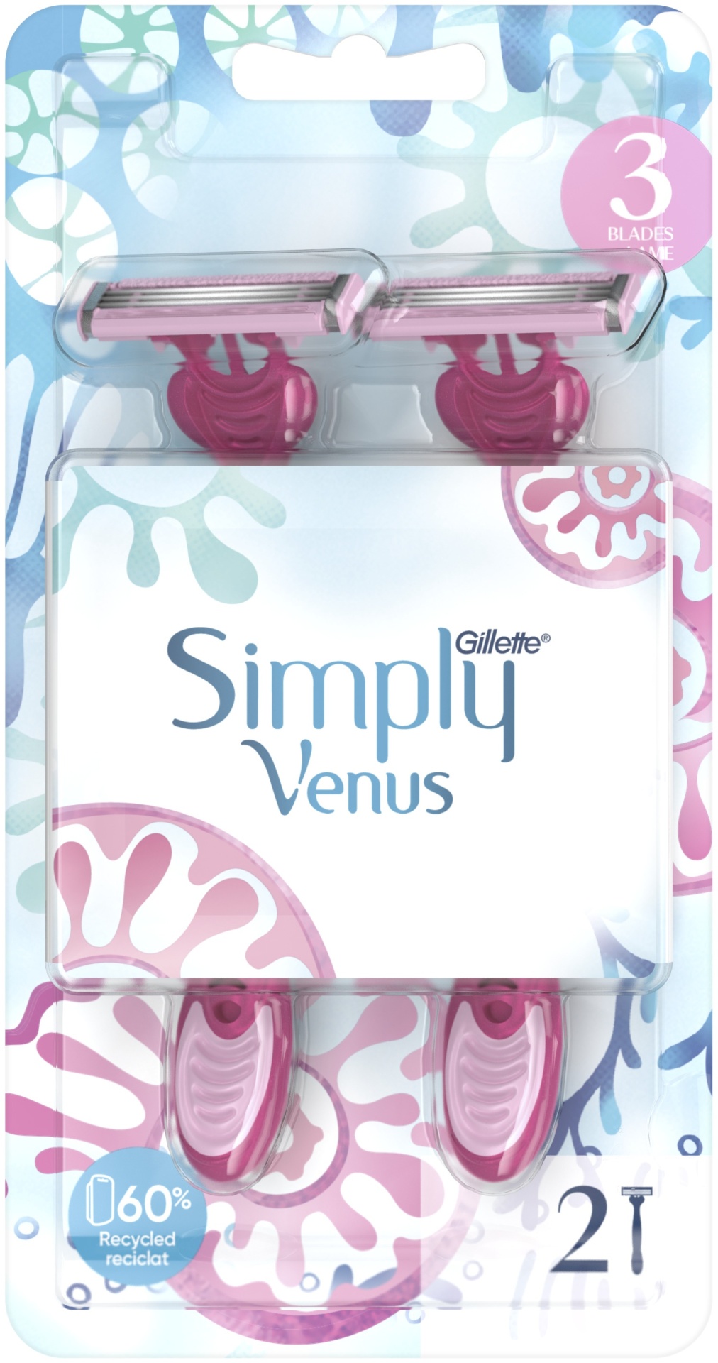 Gillette Venus Simply Basic 3 бритвенный станок 2 шт