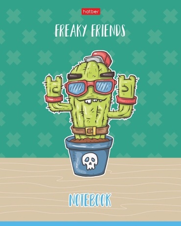 Общая тетрадь Hatber Freaky Friends 40Т5В1 , 40 л, А5, клетка, мягкая обложка, 1 шт