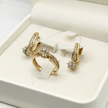 Ali Gold SET5899 вес 6.47 г золото, фианит