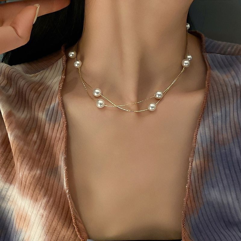 Чокер Fashion Jewelry длина 40 см бижутерный сплав жемчуг