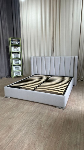Кровать Muniso Трапеция , 180x200 см, без подъёмного механизма, светло серый