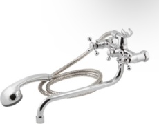 Смеситель для ванны 143, цинк, цвет хром