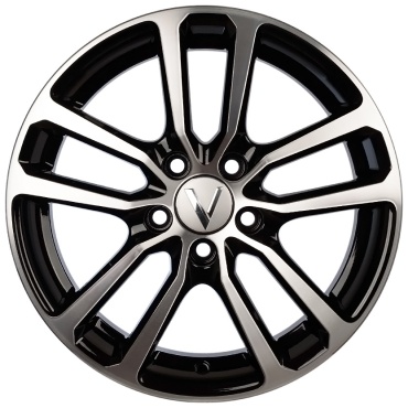Вектор B209 6x15/5x114.3 D67.1 ET46 4 диска черный, серебристый