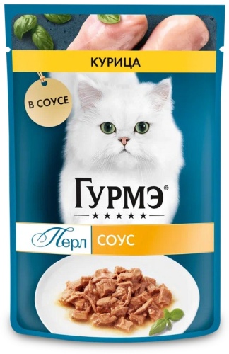 Gourmet Перл кусочки в соусе курица 75 г 1 шт