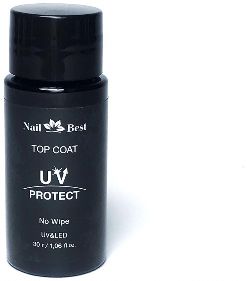 Nail Best верхнее покрытие Top UV protect прозрачный глянцевое 30 мл