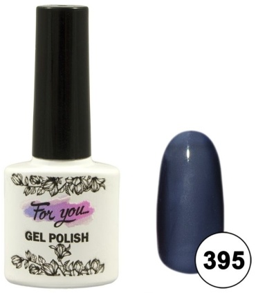 FOR YOU гель-лак CLASSIC LINE № 395 черный бриллиант глянцевое 10 мл