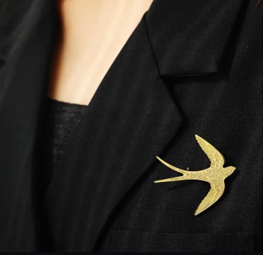 Брошь медь, металл, без вставок